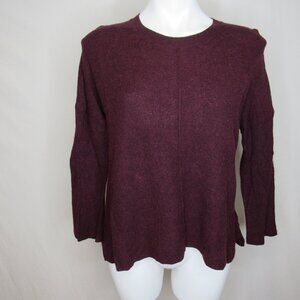 Madewell Dark Burgundy Purple NORTHROAD Pullover Sweater Women's M Medium